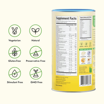 Almased Vanilla Meal Replacement Shake - Low-Glycemic High Plant Base Protein Powder- Nutritional Weight Health Support Supplement - Vanilla Flavor - 17.6 oz (1.1 Pound (1 Pack))